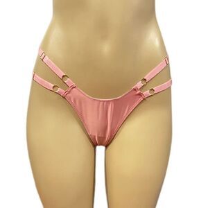 Victoria’s Secret Very Sexy Strappy Brazilian Slip Soft Satiny panty Pink coral